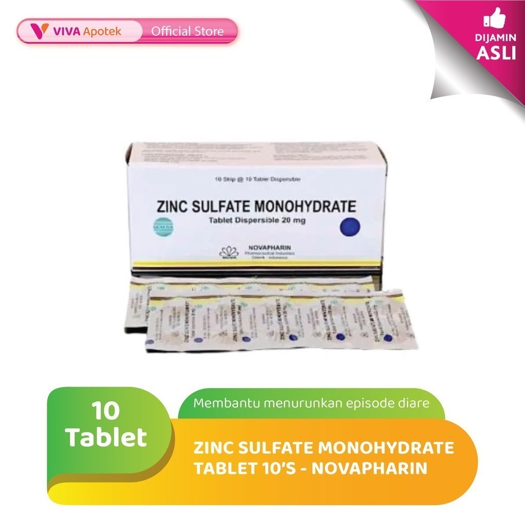 Jual Novapharin Zinc Sulfate Sebagai Terapi Tambahan pada Diare (10