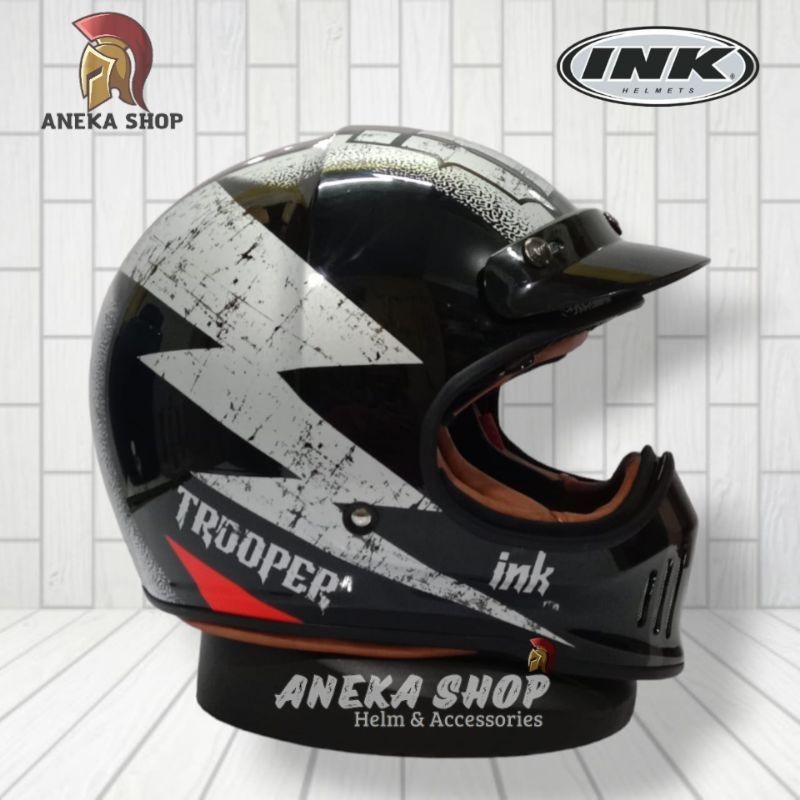 Jual HELM INK TROOPER MOTIF | ANEKA MACAM WARNA | SINGLE VISOR | RETRO ...