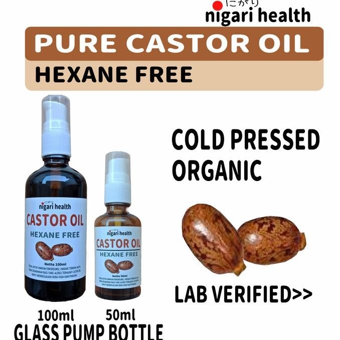 Jual Flash Sale Pure Castor Oil Hexane Organic Cold Pressed Minyak Jarak Murni 100ml