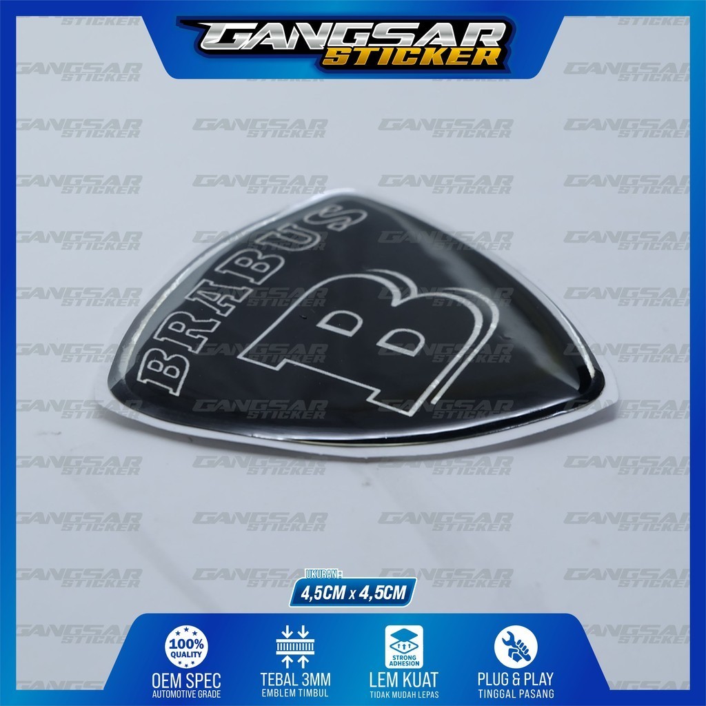 Jual emblem brabus / emblem timbul brabus / stiker 3d brabus / stiker ...