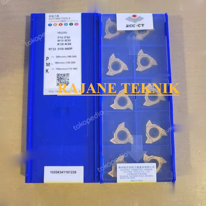 Jual NEW!!! MMT 22 ER ZCC INSERT DRAT LUAR INSERT THREADING RT22 01W