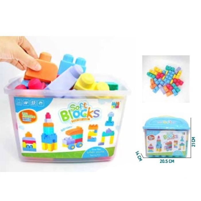 Jual MEI Fashion Mainan Anak SOFT BLOCKS BESAR ISI 29PCS Balok Susun ...
