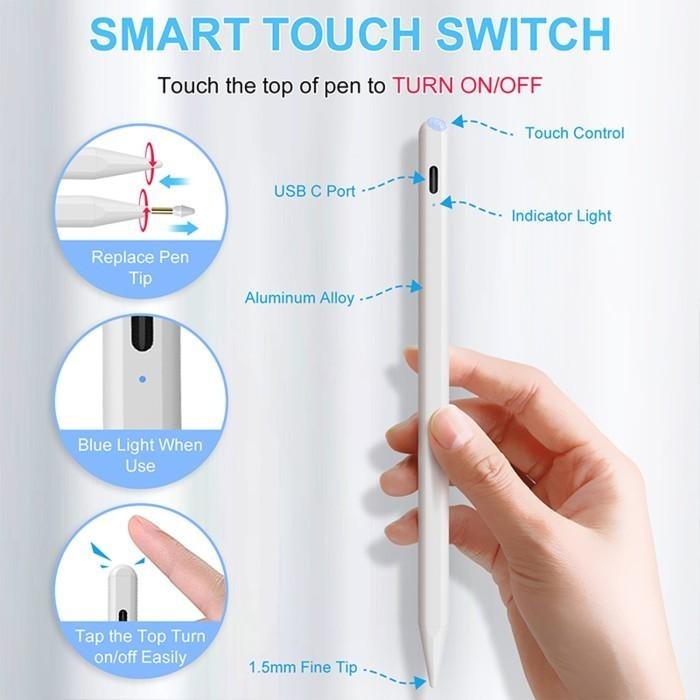 Jual PEN IPAD PRO 11 2022 M2 4TH GEN PENCIL STYLUS PALM REJECTION DRAWING Shopee Indonesia