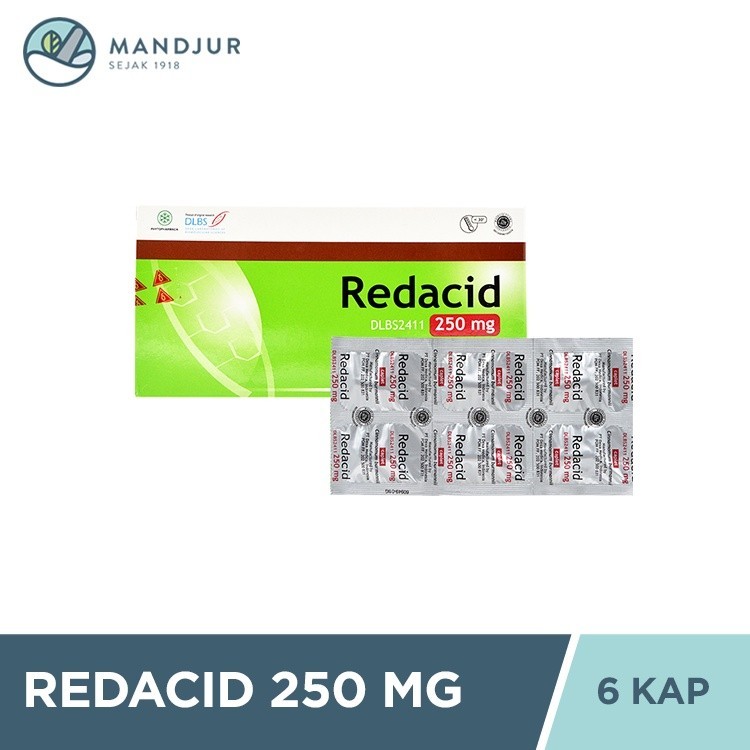 Redacid 250 mg 6 Kaplet - Meringankan Gangguan Pada Lambung