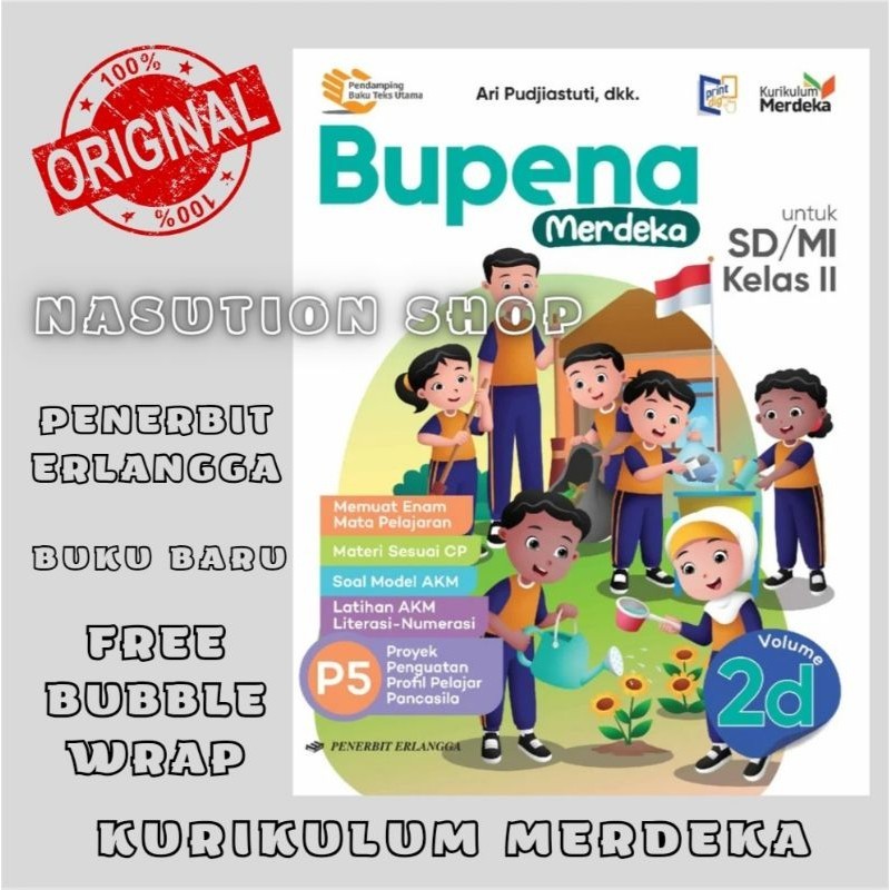 Jual Buku Bupena Merdeka Volume 2A 2B 2C 2D Kelas 2 SD/MI Erlangga ...