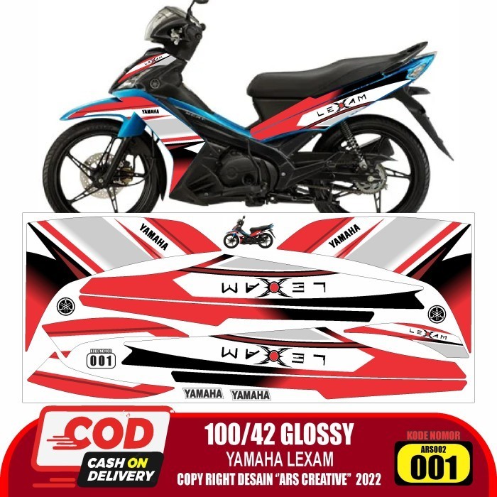 Jual Sticker Striping Decal Yamaha Lexam 2011-2012 Variasi Ars002 ...