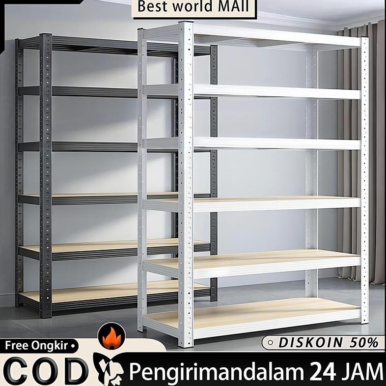 Jual Rak Besi Siku 5 Susun Rak Gudang Rak Dapur Rak Supermarket Rak ...