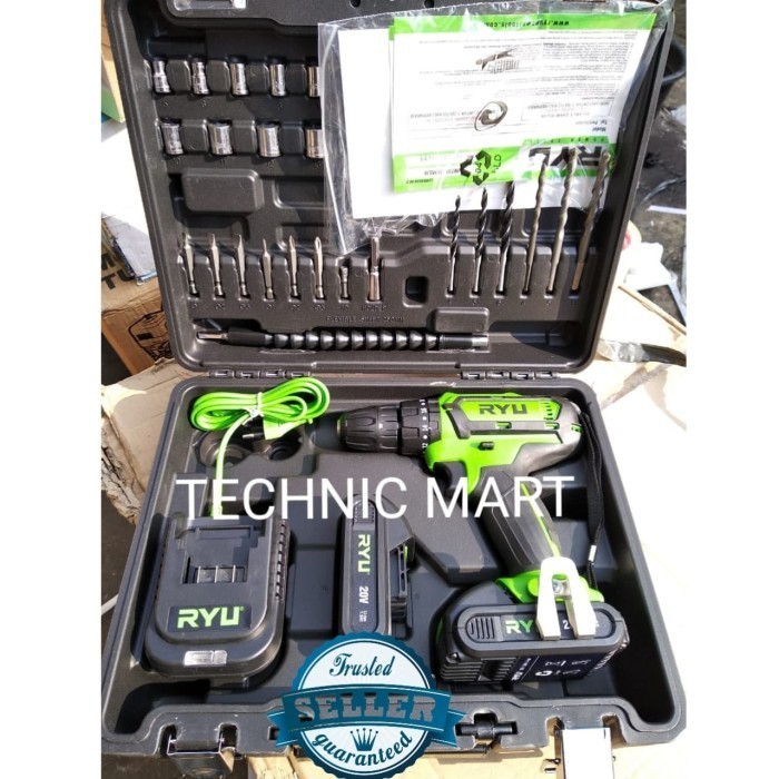 Jual Cordless Impact Drill Ryu Rci20V / Rci 20V Mesin Bor Baterai Ryu ...