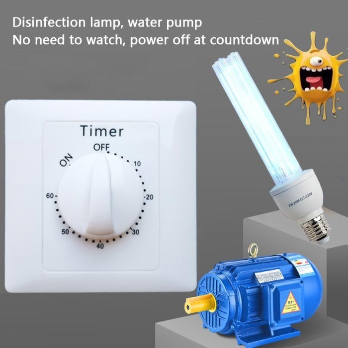 Jual Timer Switch Control Pump Mechanical Countdown Control 10-60Min ...