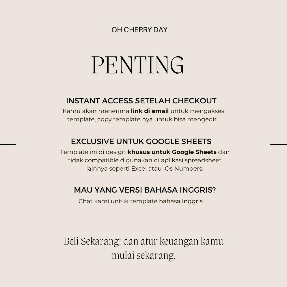 Jual TERLARIS 50 30 20 Budget Tracker, Budget Spreadsheet, Laporan