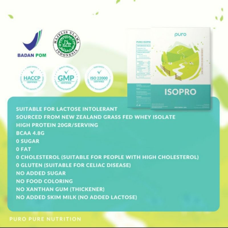 Jual PURO WPI Clear 300 Gram (WPI Upgrade) Supplemen Susu Whey Protein ...