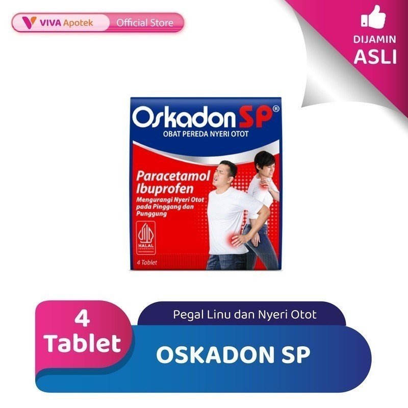 Jual Oskadon SP Untuk Pegal Linu Dan Nyeri Otot (4 Tablet | Shopee ...