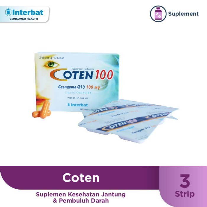 Jual Coten 3 Strip@10 Kapsul - Suplemen Kesehatan Jantung & Pembuluh ...