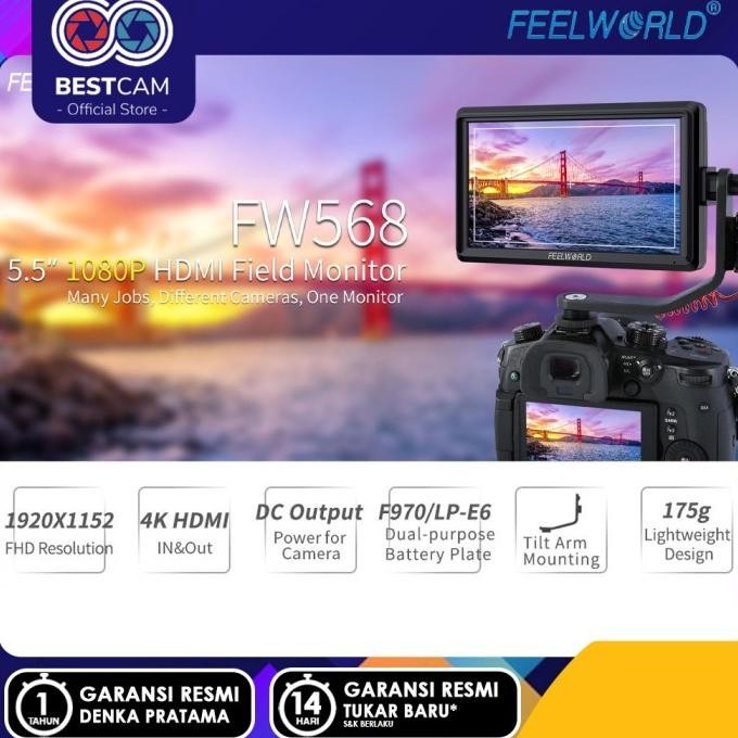 Jual Feelworld Fw568 5 5 Inch Dslr Camera Field Monitor Ips Full Hd