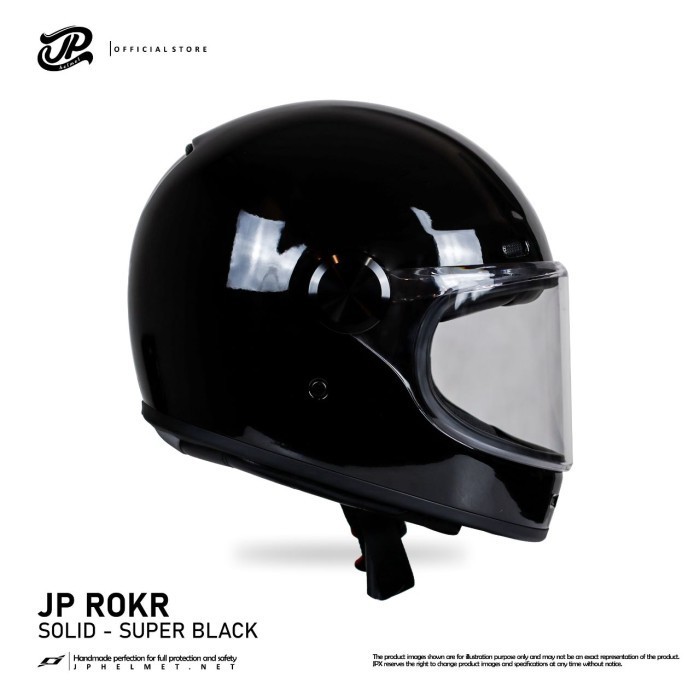 Jual Helm Fullface Retro Jp Rokr - Solid | Shopee Indonesia