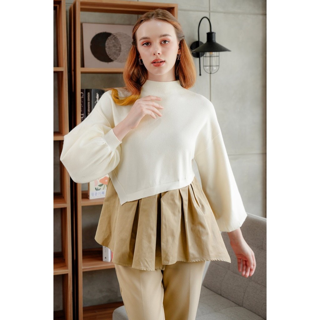 Ayla Puffy Top - Coconut