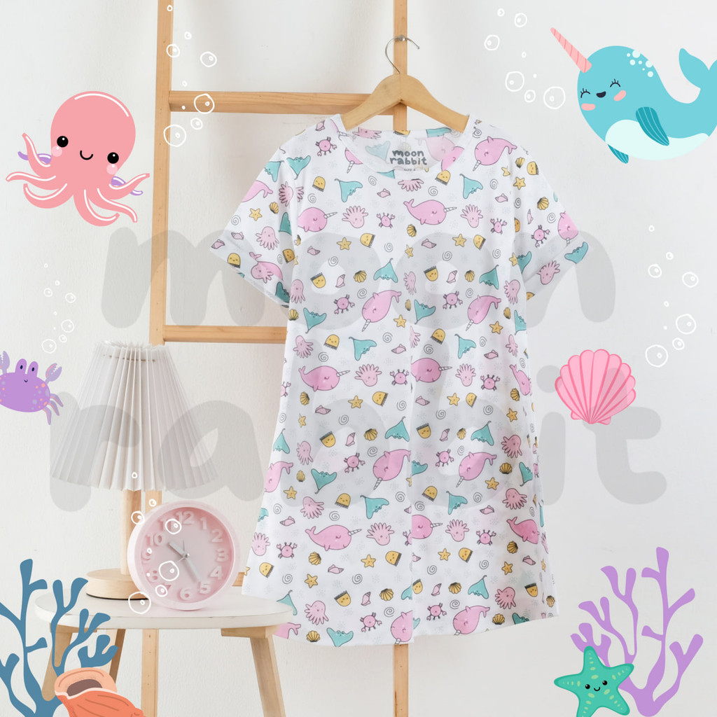 Jual Moon Rabbit Baju Tidur Daster Panjang Anak Perempuan Motif Kartun ...