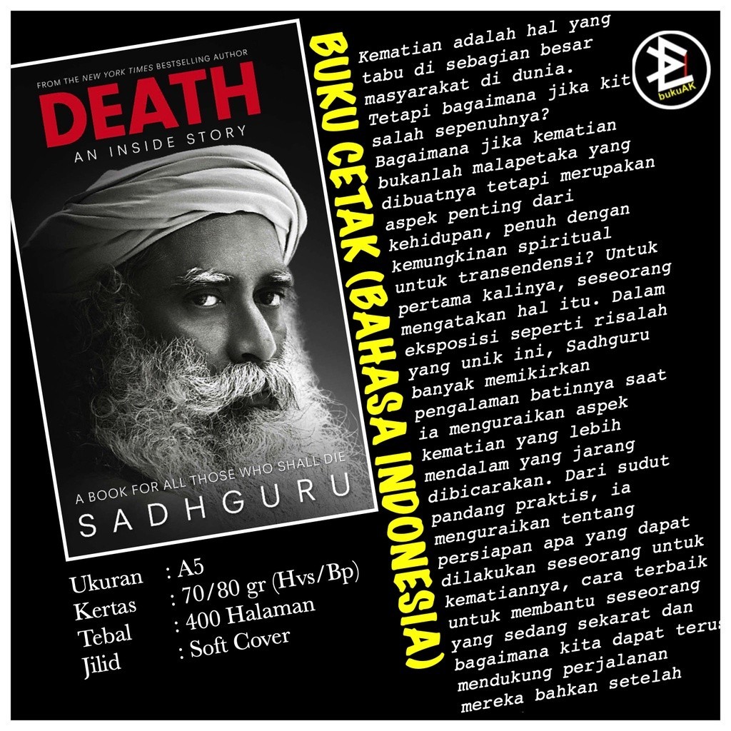 Jual Death An Inside Story - Sadhguru (Buku Cetak) | Shopee Indonesia