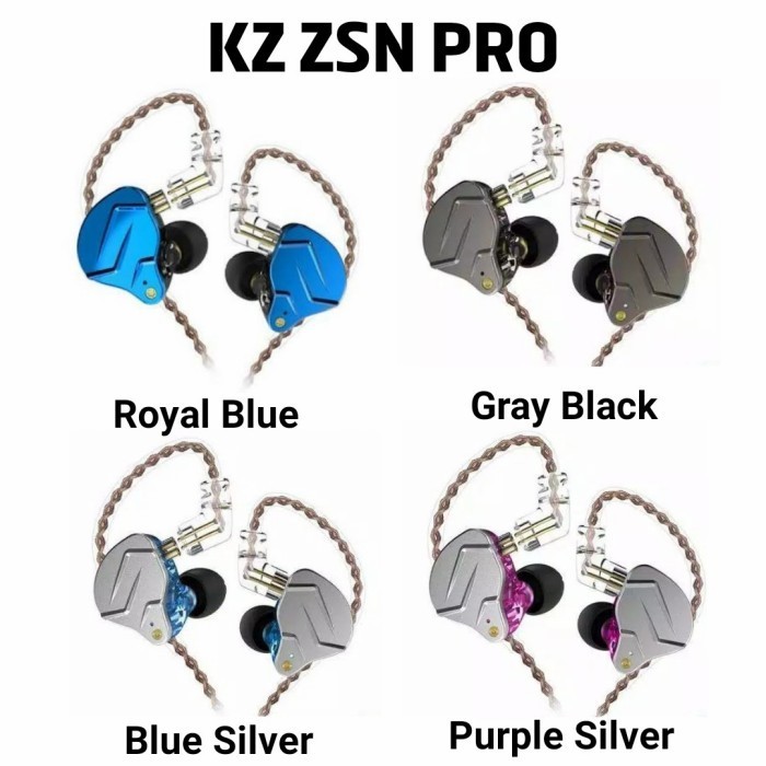 Jual Kz Zsn Pro X Kz Zsn Pro With Mic Earphone Upgraded Kz Edx Kz Zst X Shopee Indonesia