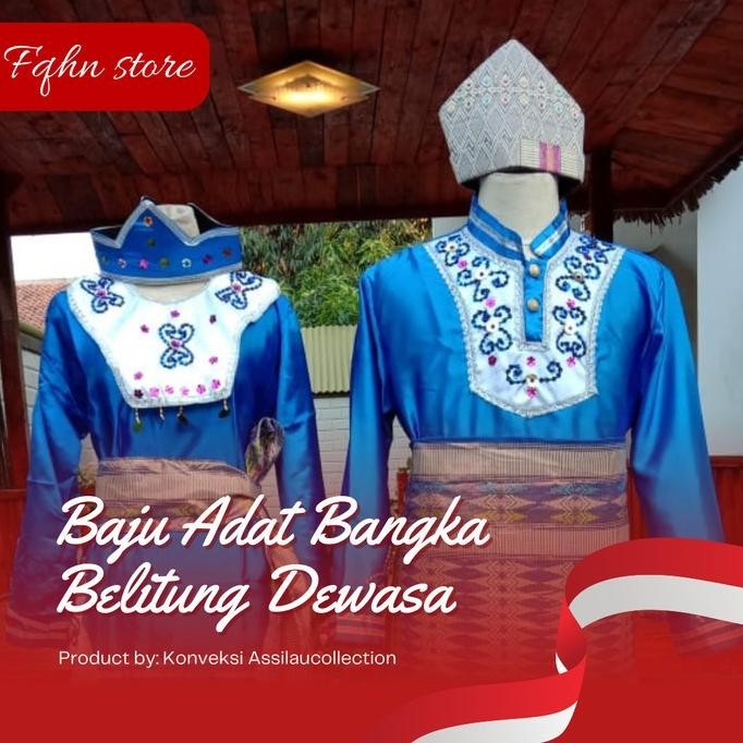 Jual Pakaian Adat Bangka Belitung Dewasa Satuan (laki-laki/perempuan ...