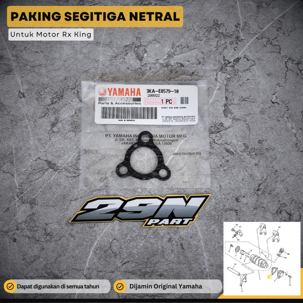 Jual PACKING PAKING PLUG BIND SEGITIGA NETRAL RX KING ORIGINAL 3KA ...