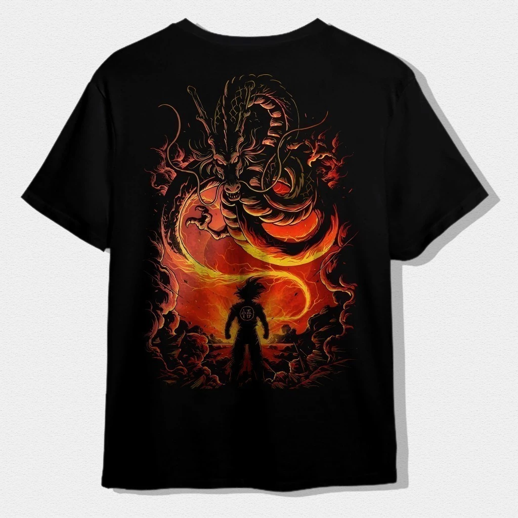 T-Shirt Premium Streetwear Jepang Dragonball Goku Vs Shenlong - CDDY.ID, Dapatkan Sekarang!