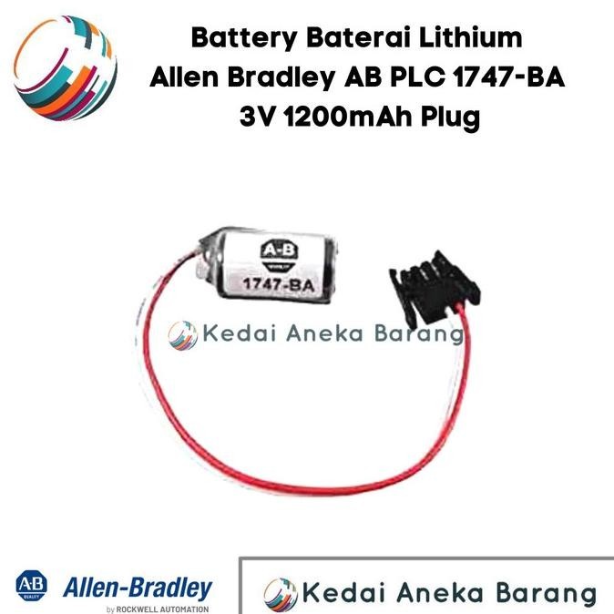 Jual Battery Baterai Lithium Allen Bradley AB PLC 1747-BA 3V 1200mAh ...