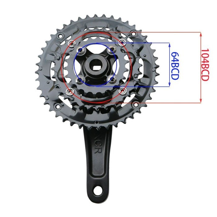 Jeu De Manivelles Race Face Prodigy XC 175mm 104BCD Triple - Pour VTT, Occasion