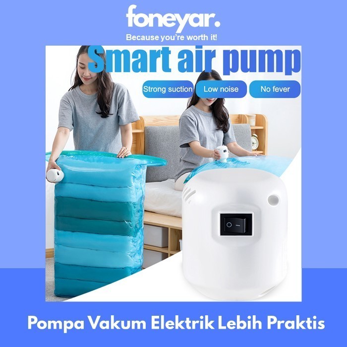 Jual Pompa Vacuum Elektrik Plastik Baju Vakum Pakaian Travel Bag Fn