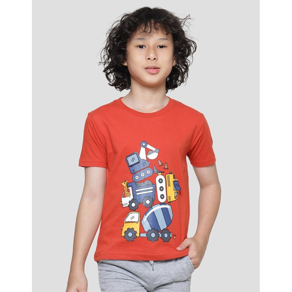 Little M Print Truck Kaos Lengan Pendek Anak Laki-Laki main image 1