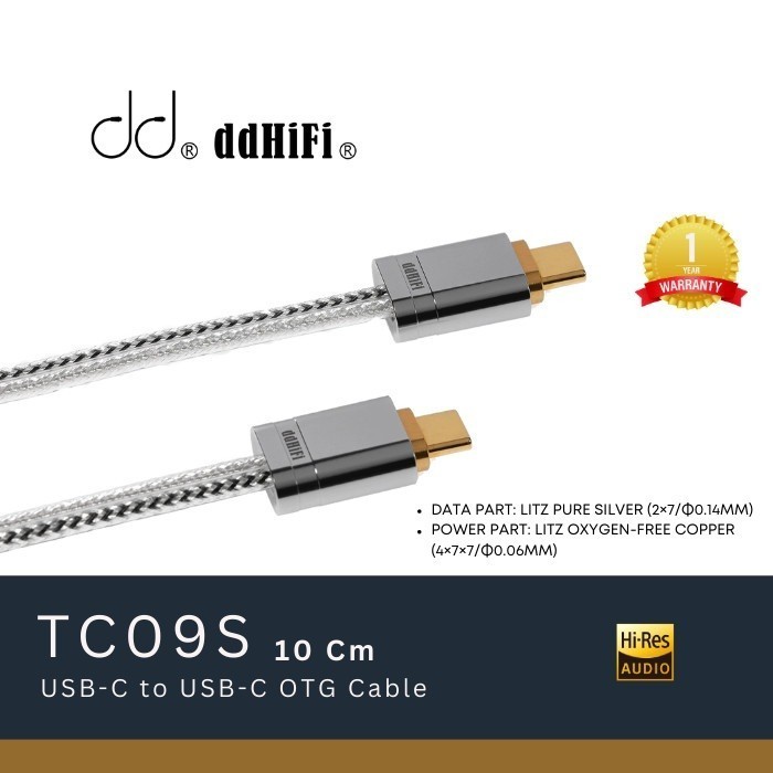 Jual DD ddHiFi TC09S Premium USB Type-C to Type-C OTG DAC/AMP Cable ...