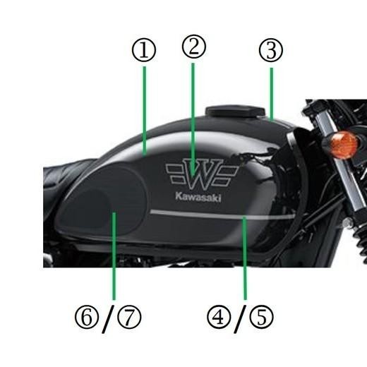 Jual Sticker Stiker Pattern Kawasaki W175 Black Style 2022 Premium ...