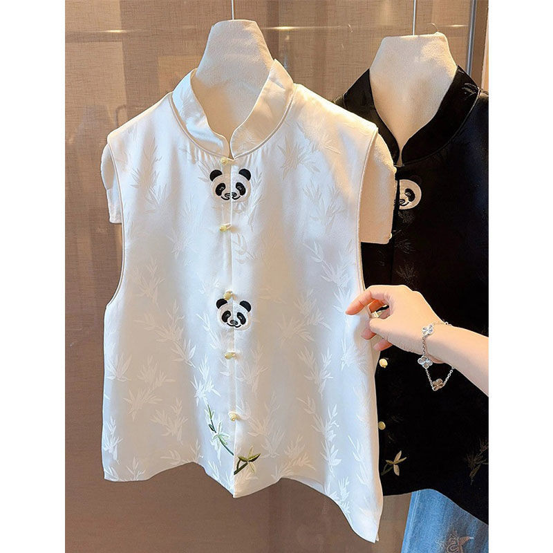 Jual Rompi Gesper Gaya Tiongkok Baru Rompi Cetak Panda Tekstur Populer ...