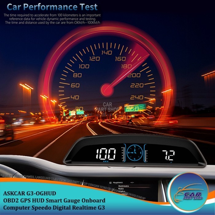 Jual GPS HUD Smart Gauge Onboard Computer Speedo Digital Realtime G3 ...