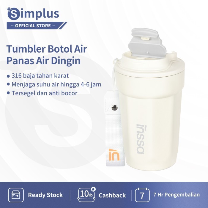 Jual SIMPLUS BOTOL TUMBLER AIR PANAS GELAS DINGIN BAJA TAHAN KARAT 2 ...
