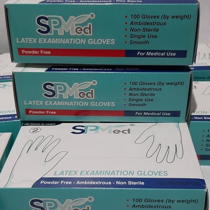 Jual Sarung Tangan Latex/Medis/Hand Glove Merk SPMed Isi 100 Pcs NLS ...