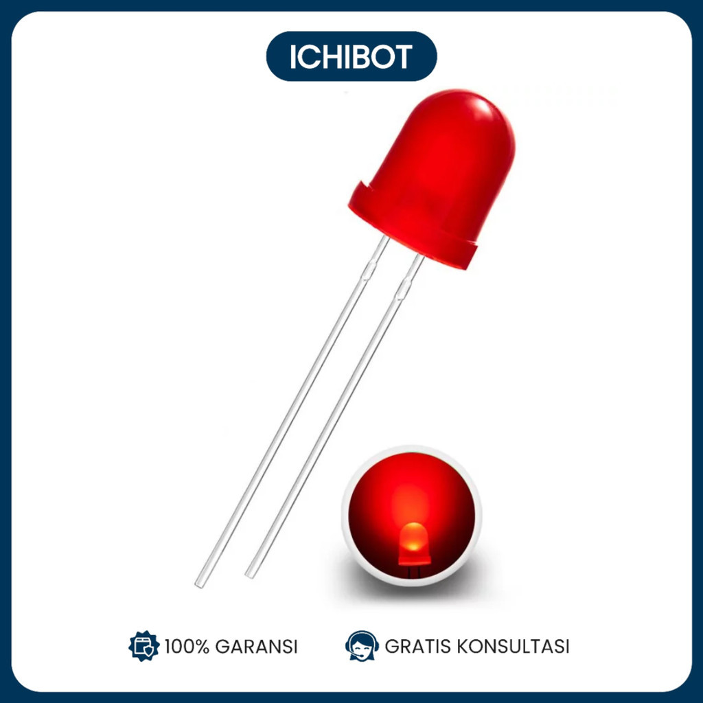 Jual LED 8mm Diffused Indikator Indicator Light Emitting Diode Merah ...