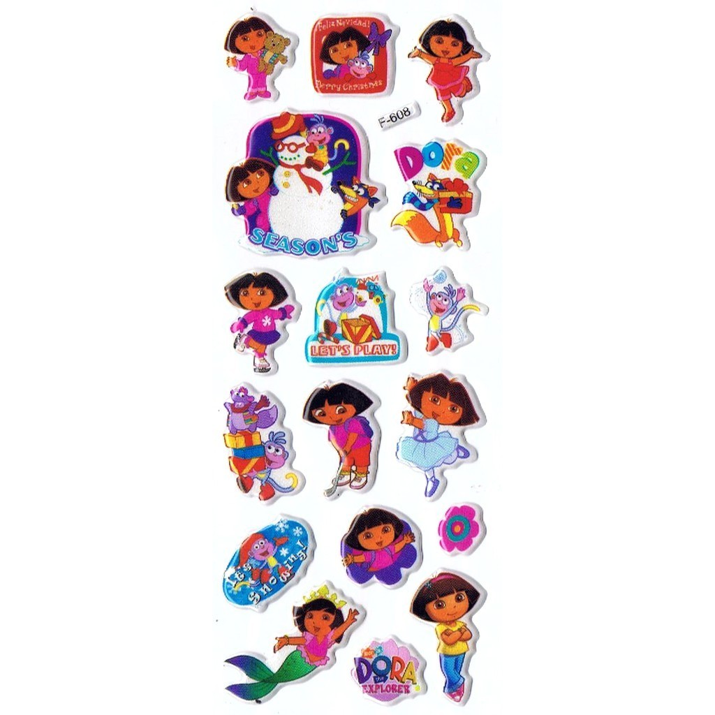 Jual SK400 Sticker Stiker Penghargaan Motivasi Anak Foam Emboss Dora ...