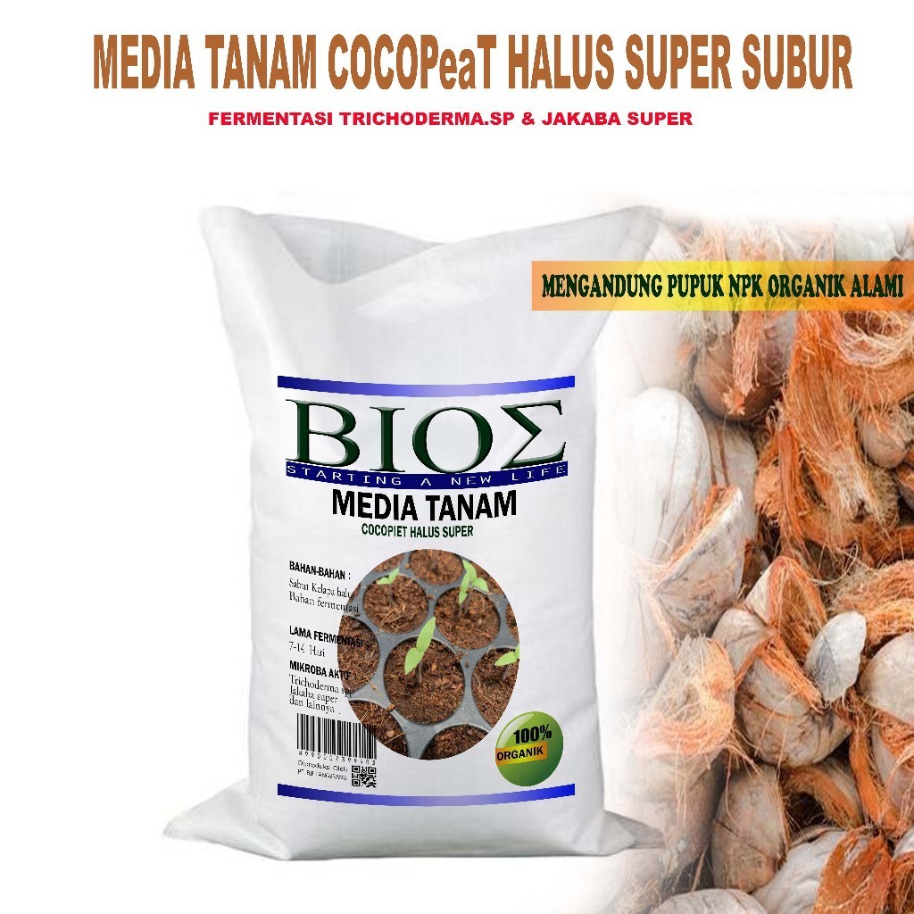 5 Liter cocopeat halus fermentasi trichoderma sp dan jakaba super OL139SAP227
