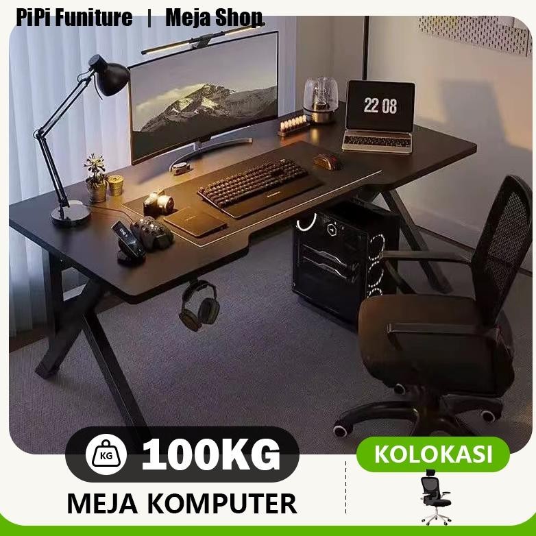 Jual PiPi Furniture Meja Gaming / Meja komputer / Meja Gaming Karbon ...