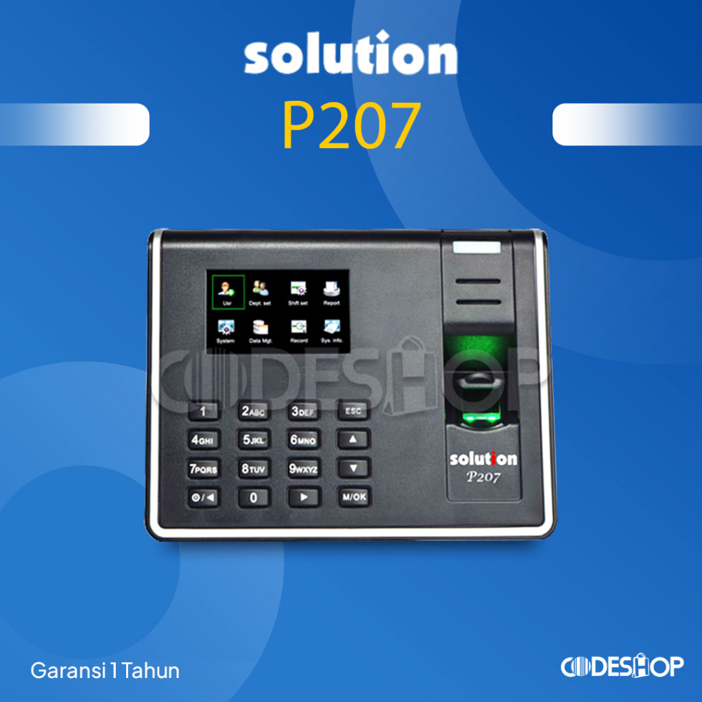 Jual Solution P207 Mesin Absensi Sidik Jari Fingerprint | Shopee Indonesia