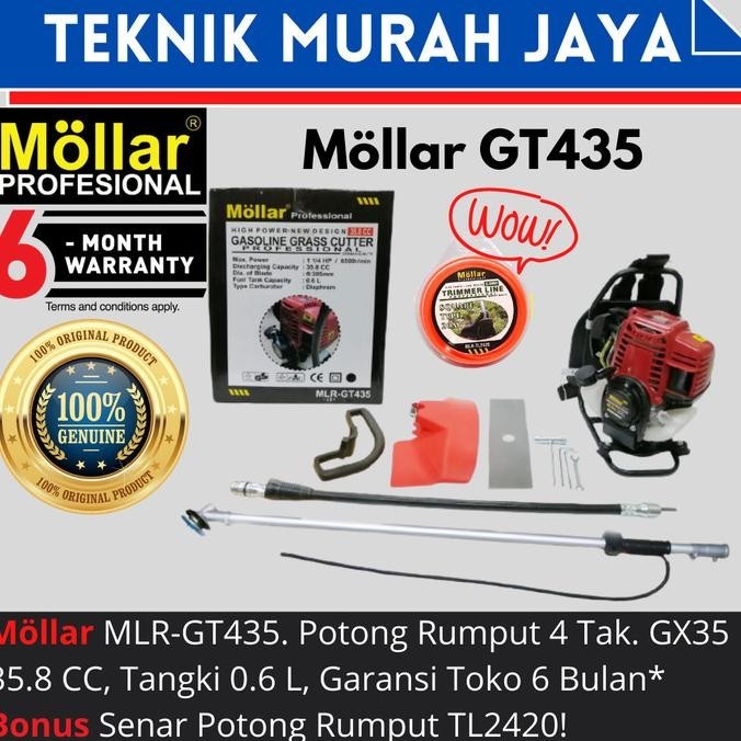 Jual Mesin Potong Rumput Brush Cutter Mollar Gt 435 Mlr-Gt435 4 Tak ...