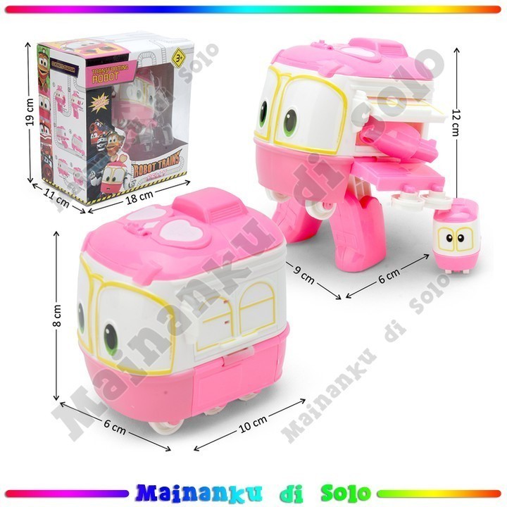 [Mainanku] Robot Deform Kereta Robot Trains Selly/Duck/Alf Box Window  Mainan Anak