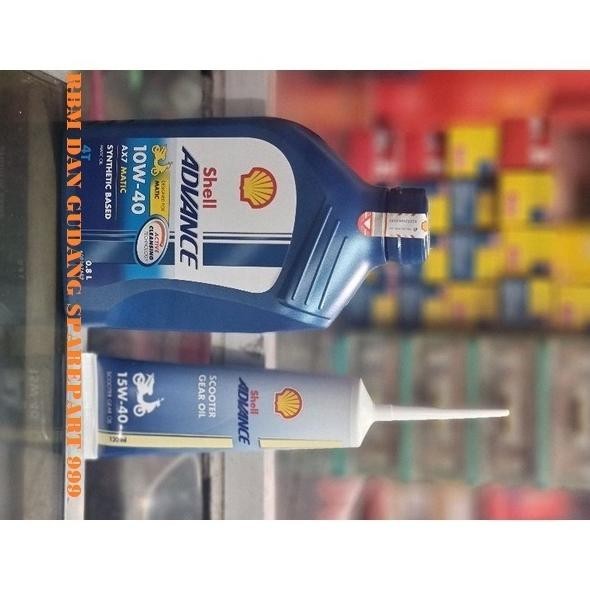 Jual TY PAKET OLI ( SHELL AX7 MATIC 10W/40 0.8L + SHELL GEAR OIL 120 ML ...
