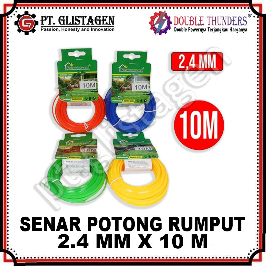 Jual Tali Senar Mesin Potong Rumput 2.4MM x 10 Meter Trimmer Line ...