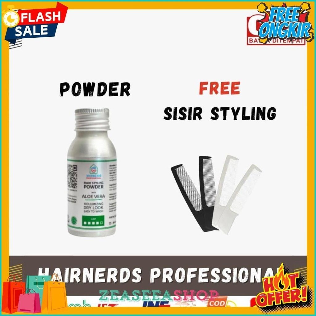 Jual Hairnerds Professional Powder Pomade Paste Hairpro Waterbased ...