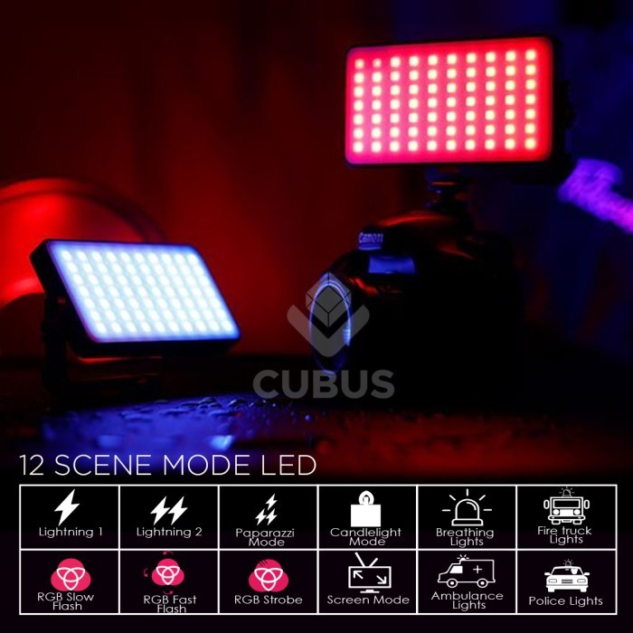 Jual Costa Cl-R6 Rgb Square Light Magnetic Foto Video Led App ...