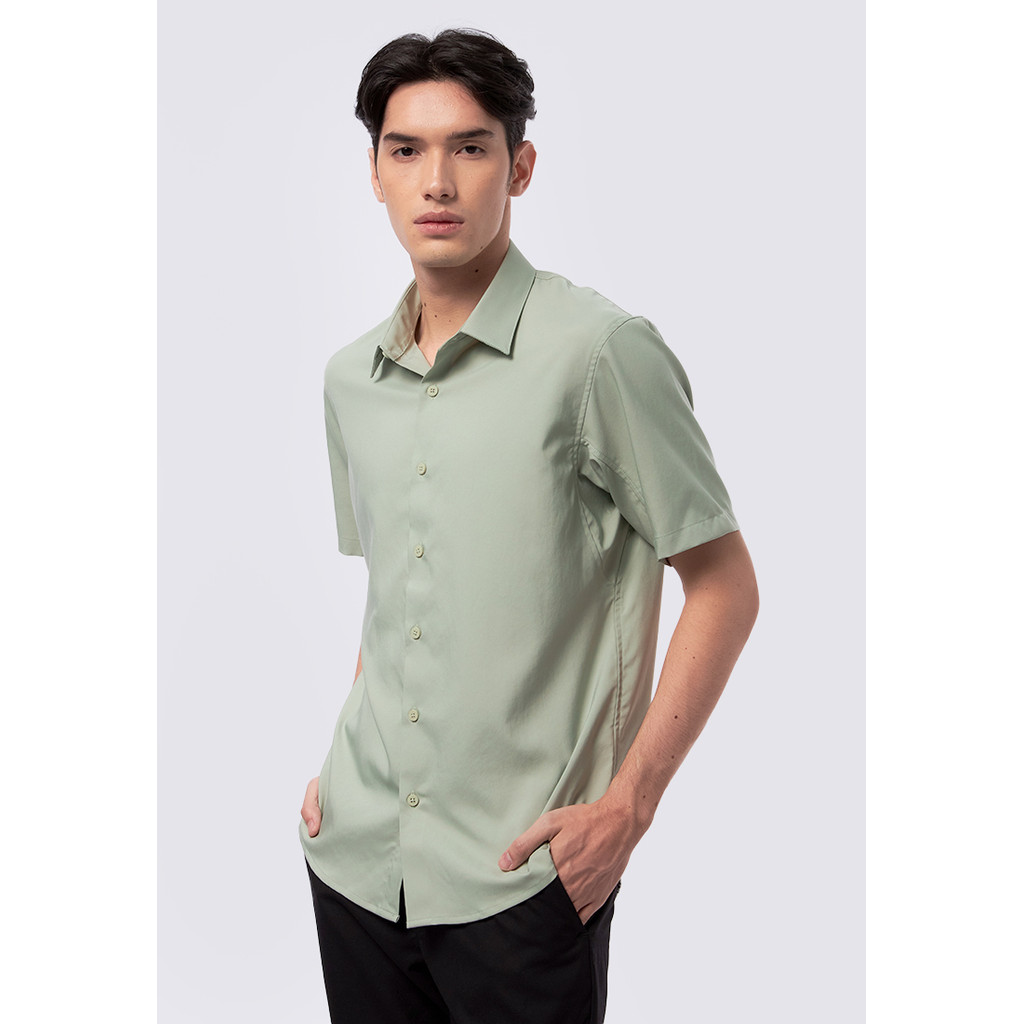 Regular Fit Short Sleeve Shirt - Royal Peacock main image 1