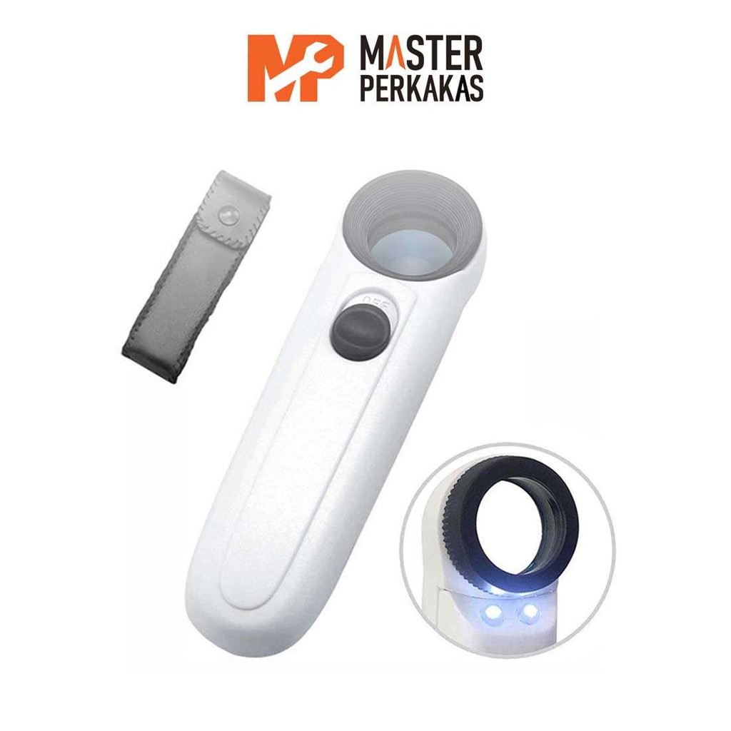 Jual Kaca Pembesar LED 40x MP / Lampu Lup Lensa Magnifier Handheld ...