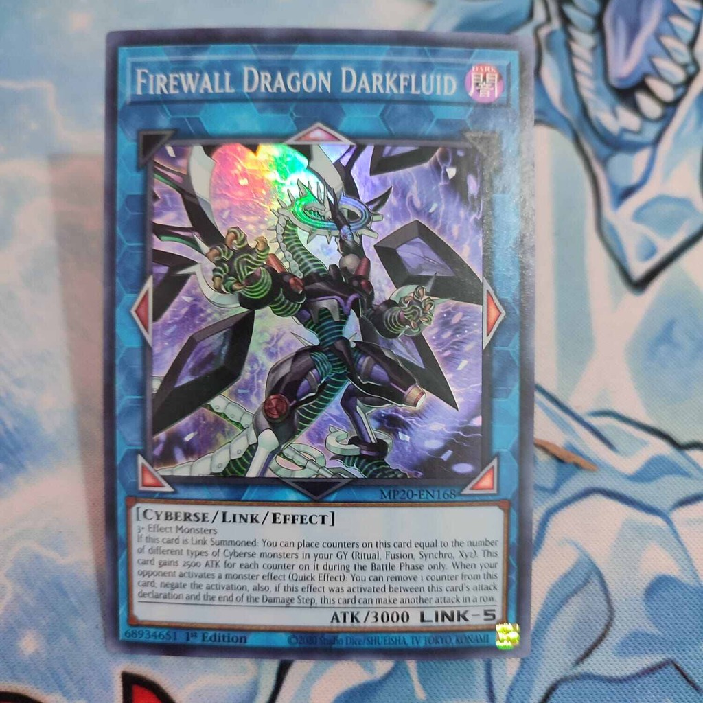 Zare Yugioh ] Lá bài thẻ PAC1-JP024 - Firewall Dragon - Super secret